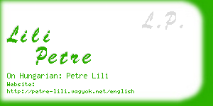 lili petre business card